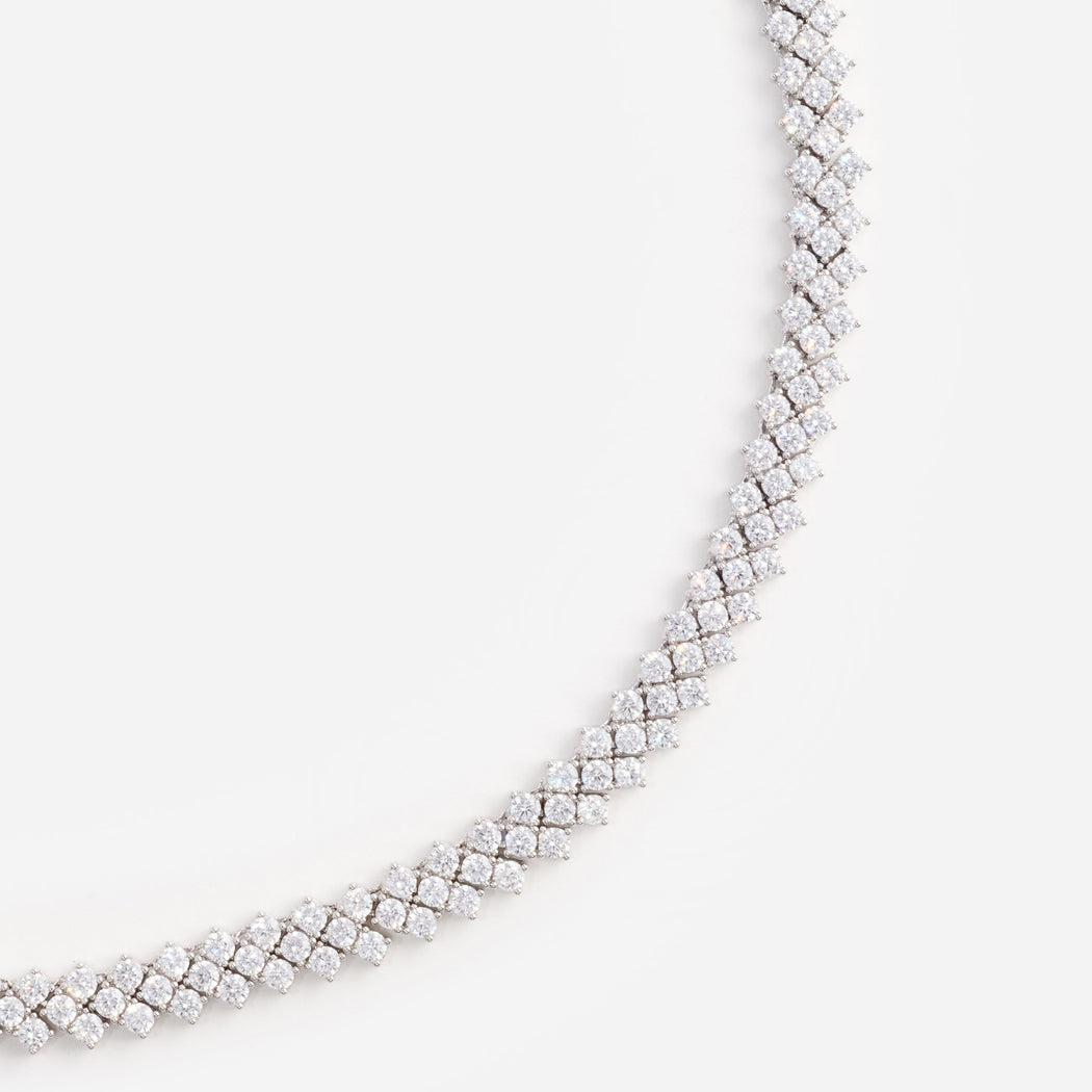Silver Crystal Necklace