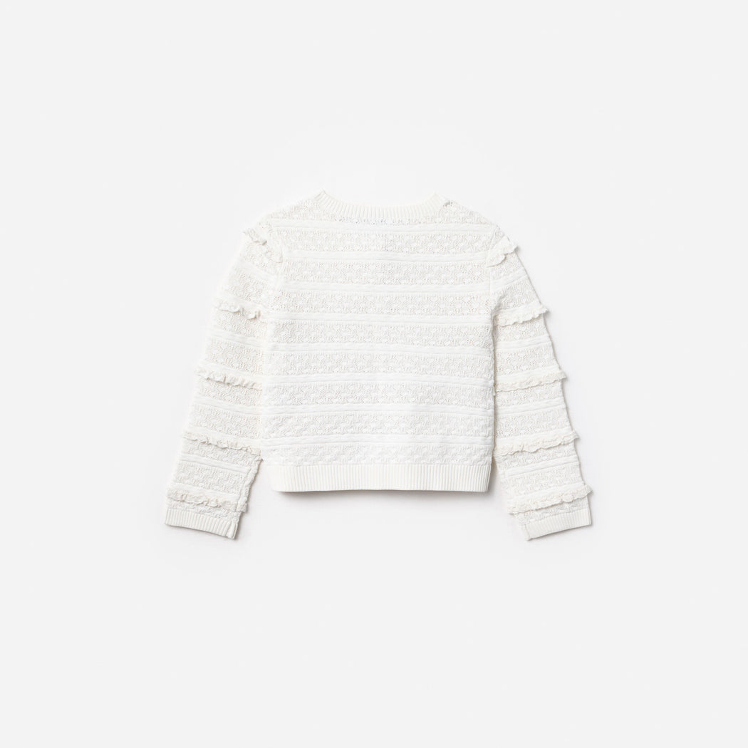 Cream Cherry Motif Cardigan