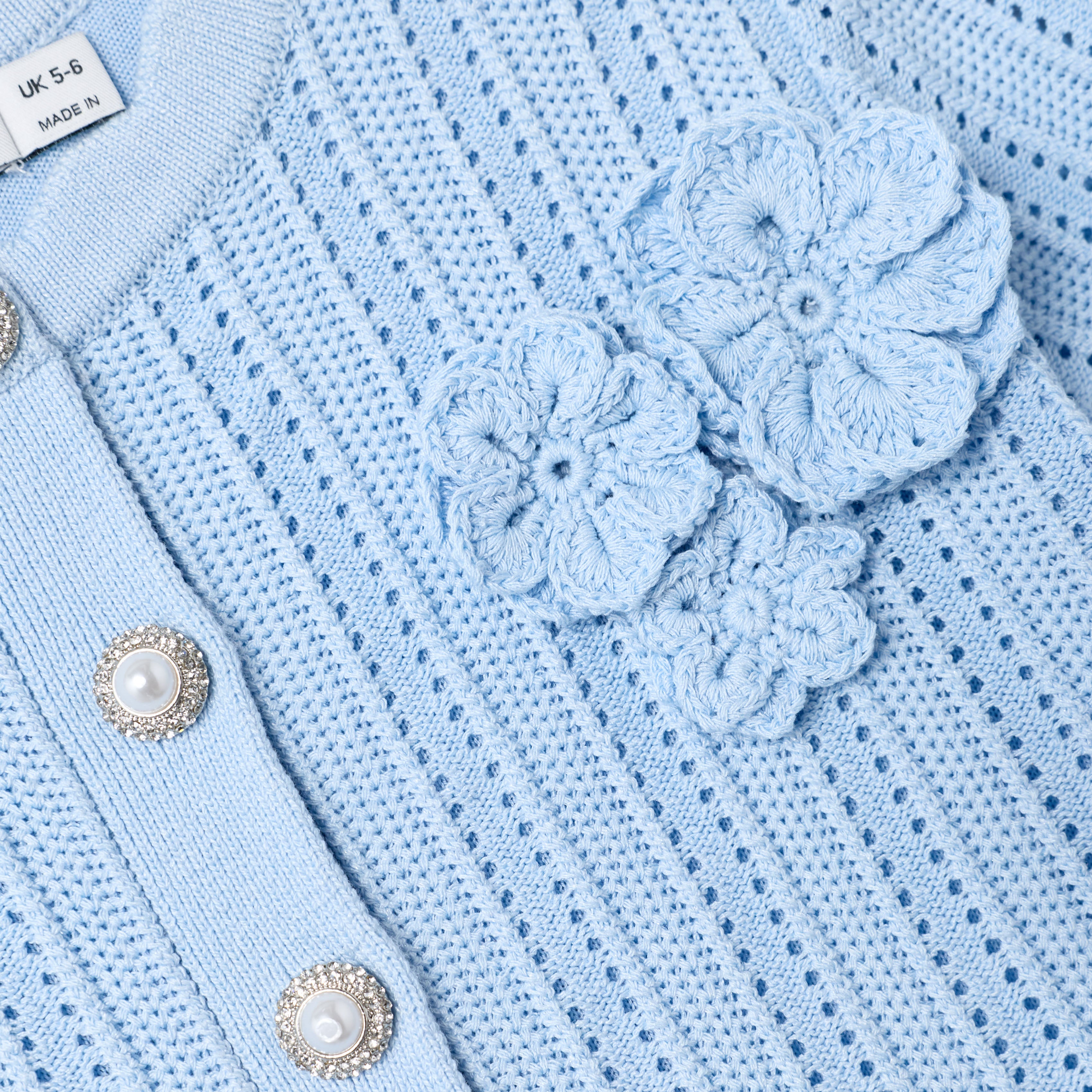 Blue Tiered Knit Dress