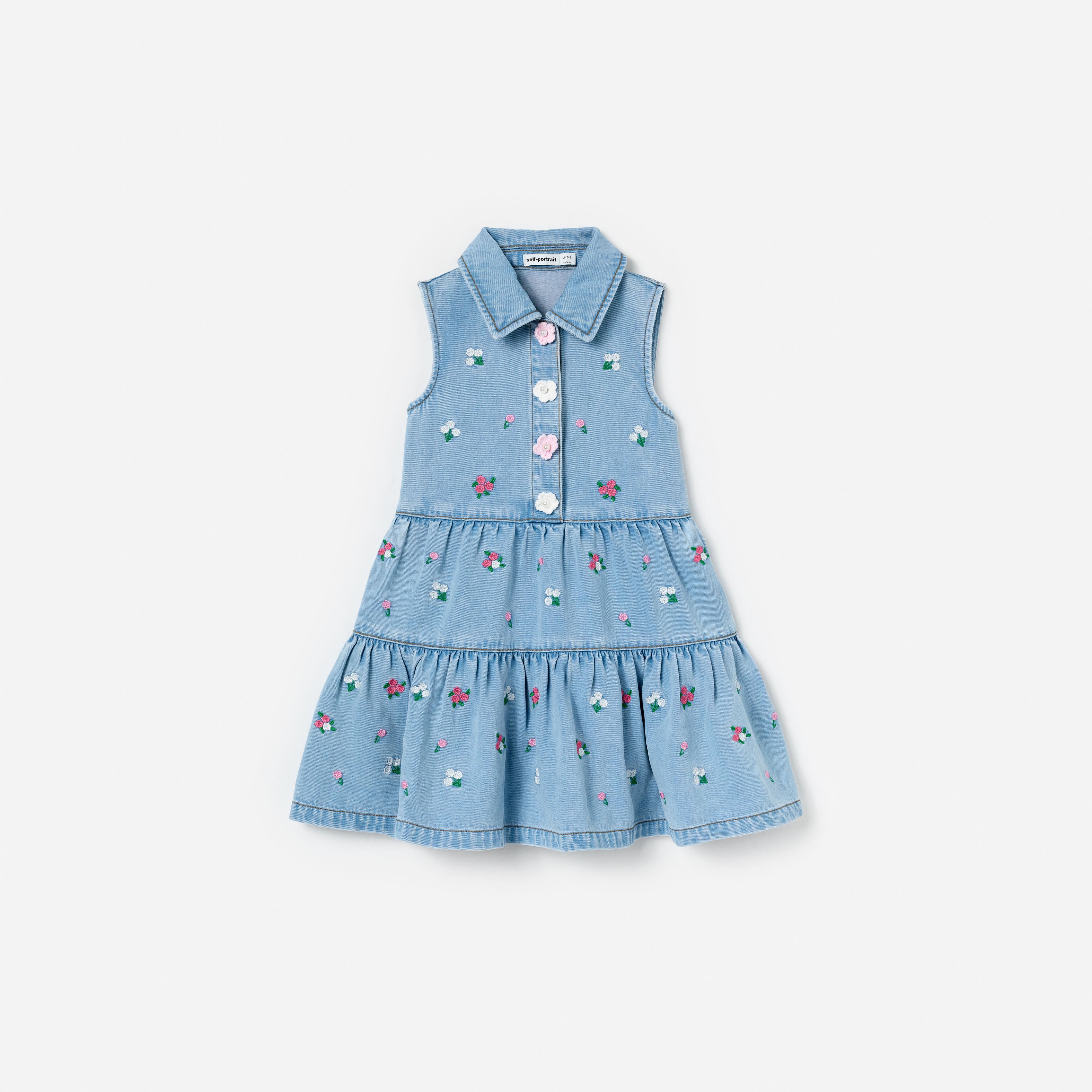 sachin and babi light blue dress Sunday Flow Embroidered Denim Dress - Women's Size S, Denim Blue