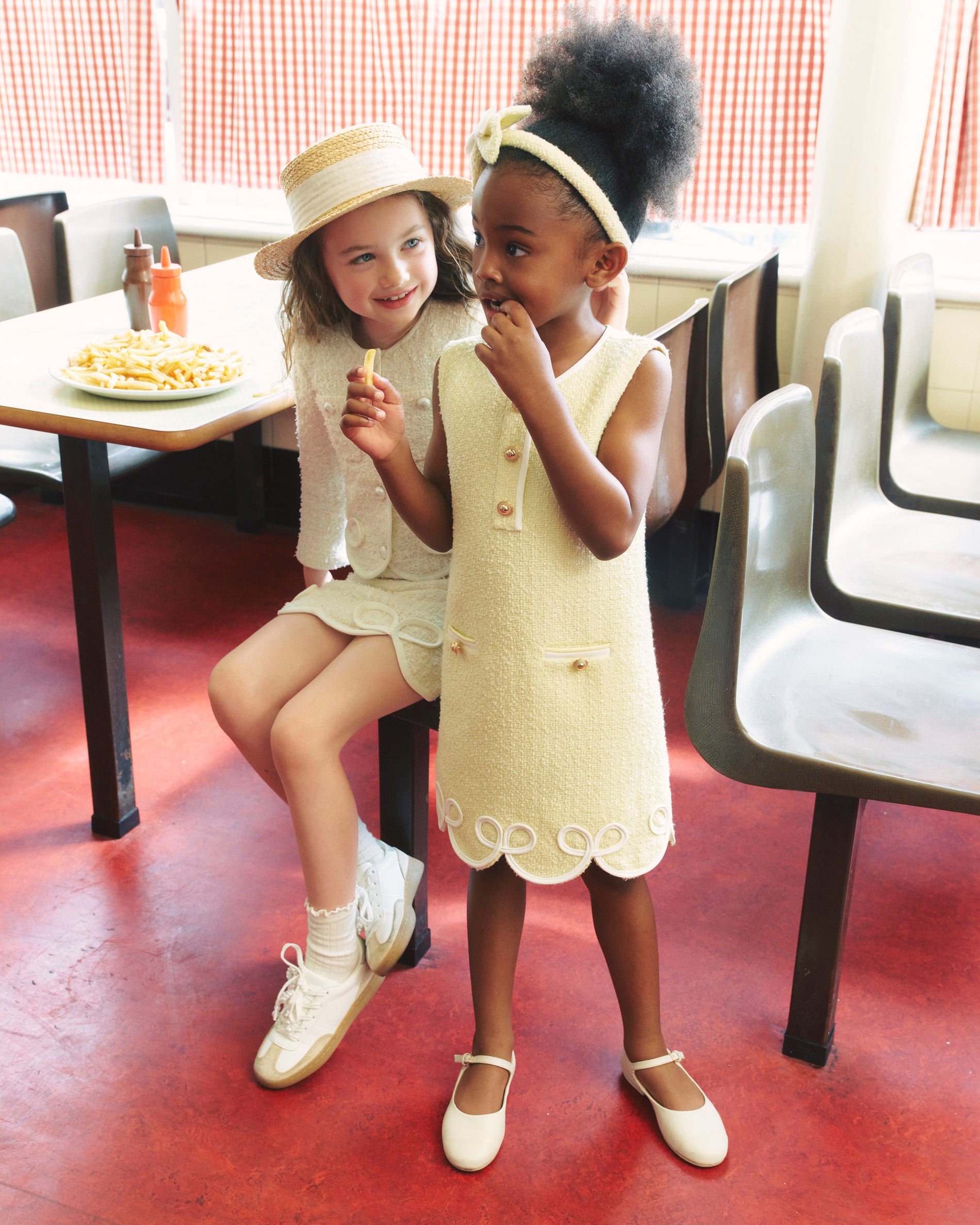 옐로우 부클 드레스