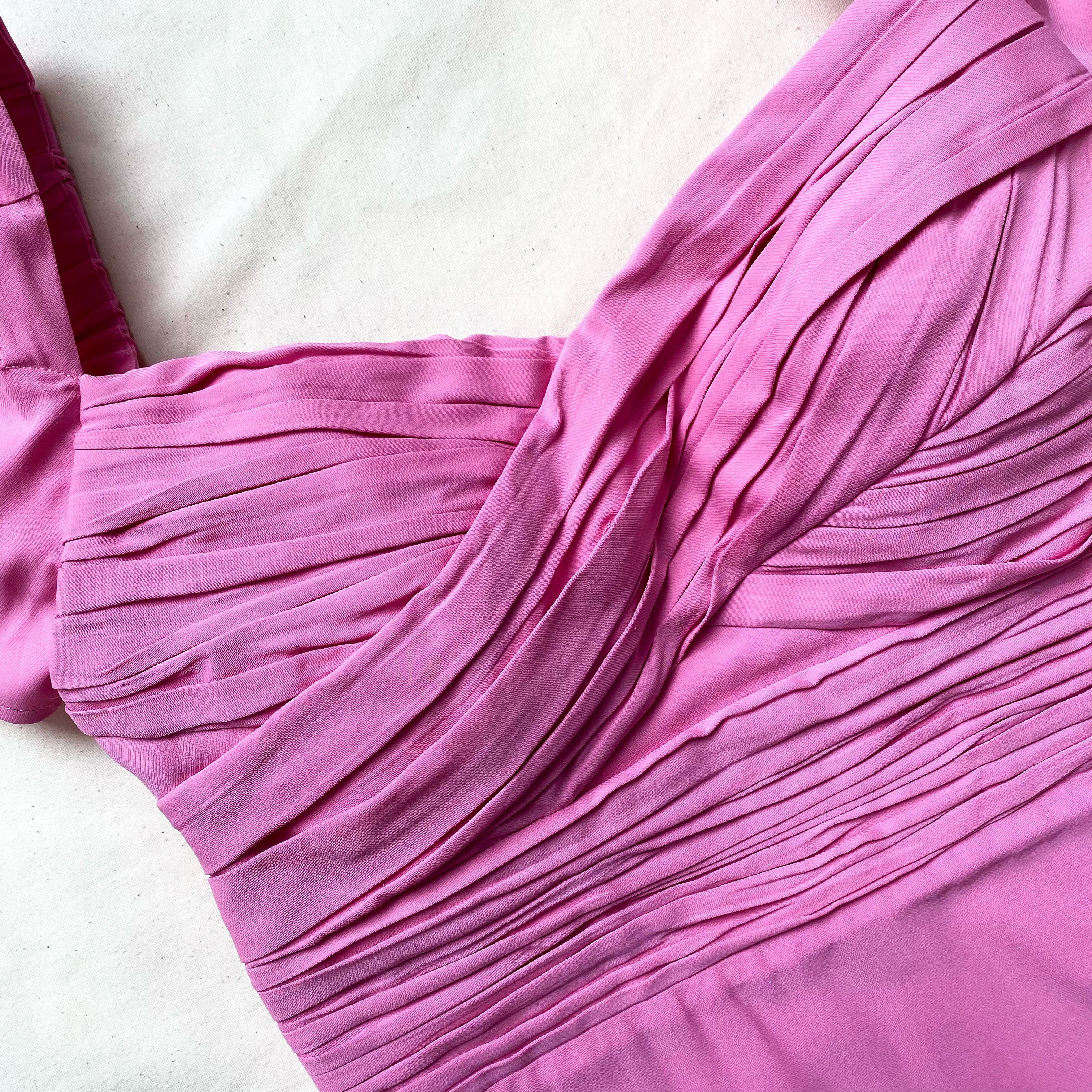 Pink Iris Midi Dress