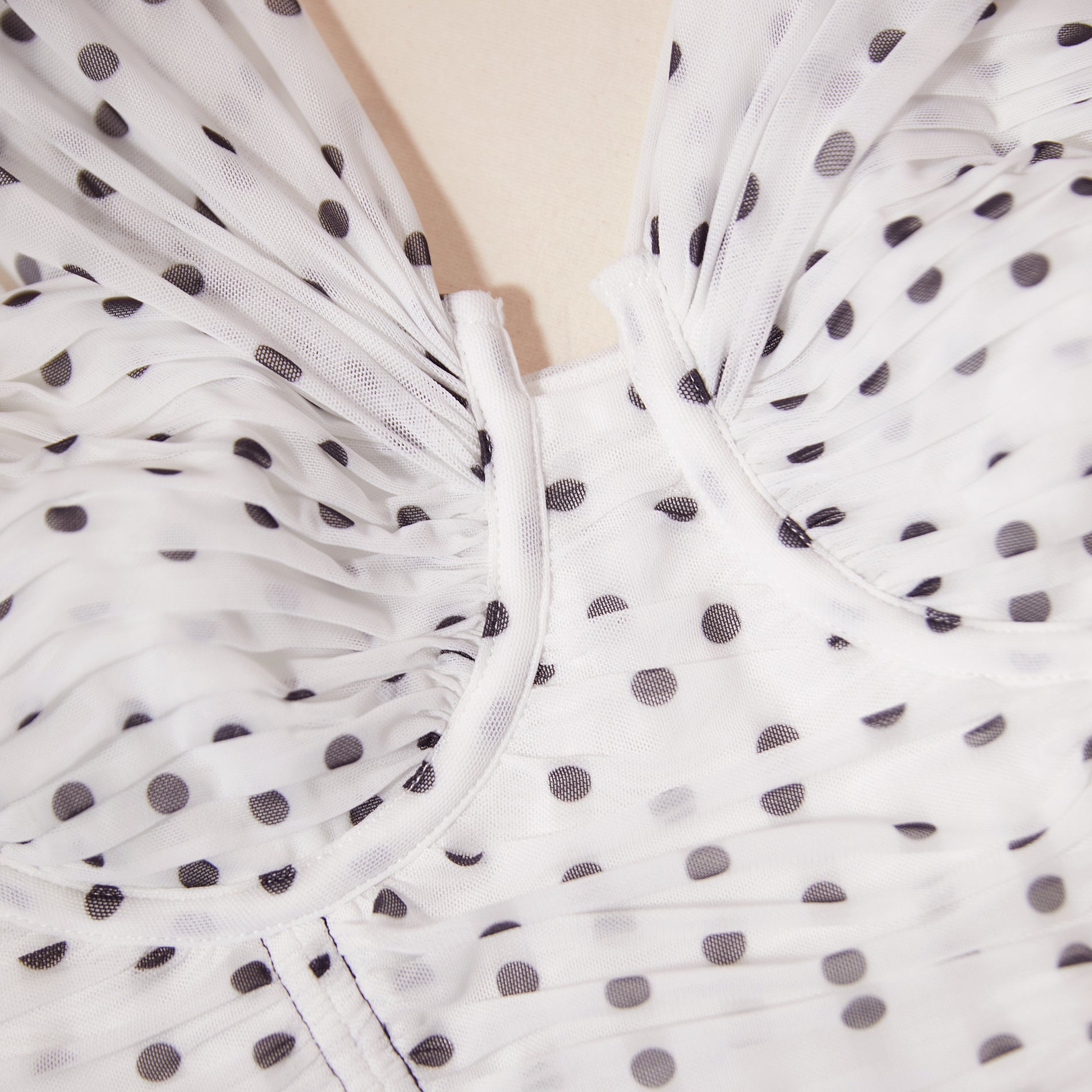 Polka Dot Off Shoulder Mini Dress