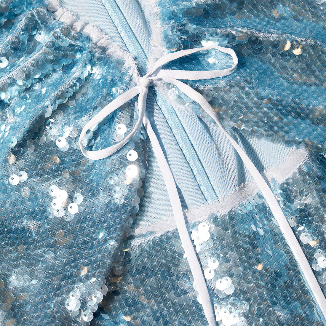 블루 스팽글 맥시 드레스