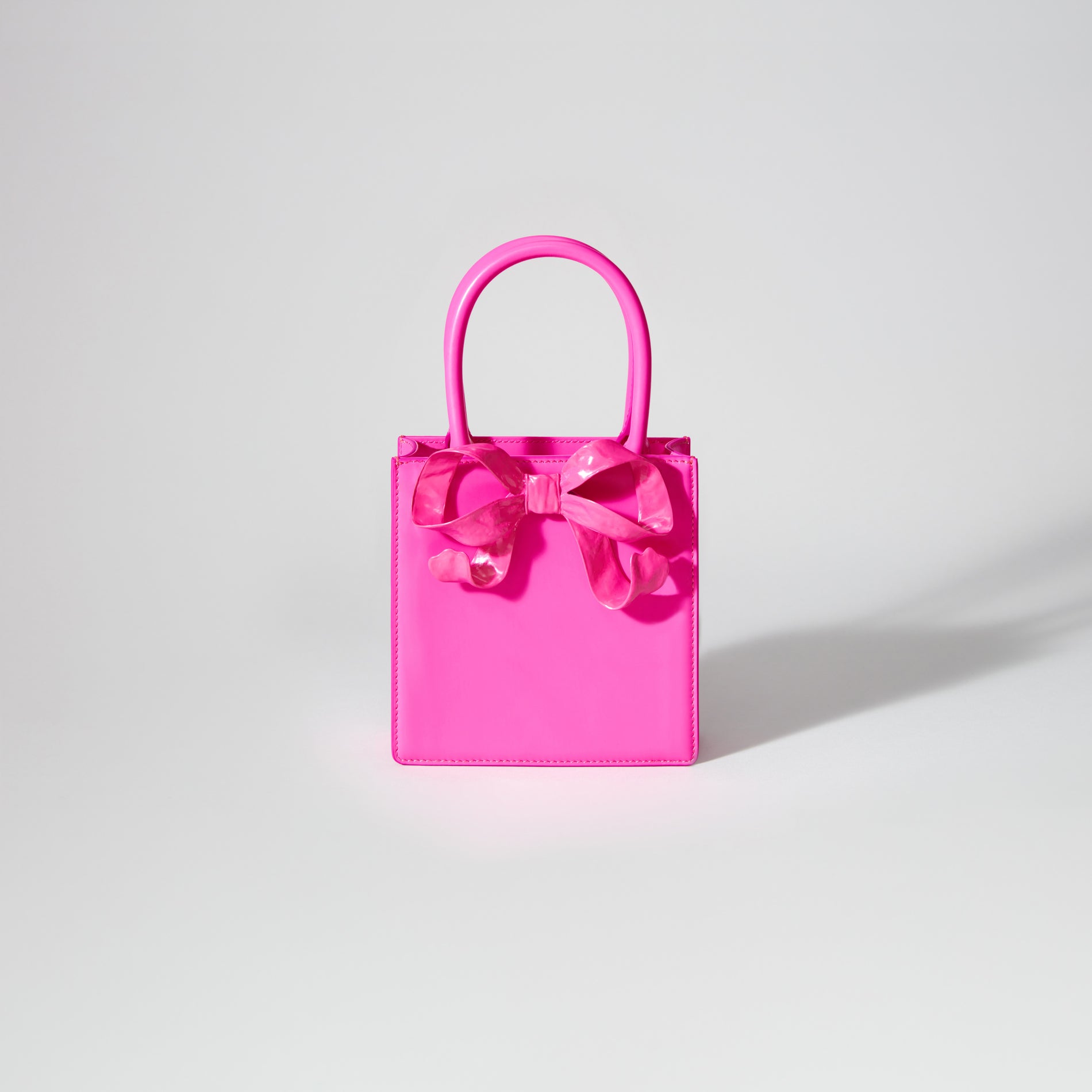 Pink Bow Mini Tote Bag