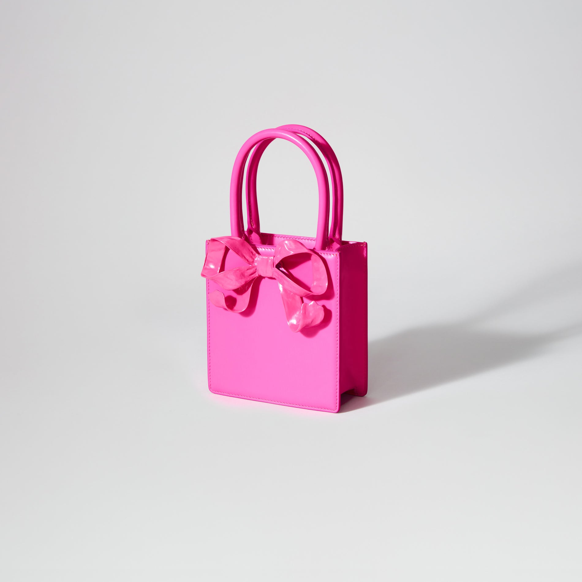 Pink Bow Mini Tote Bag