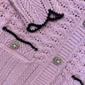 Lilac Crochet Knit Cardigan