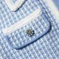 Blue Lurex Knitted Cardigan