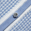 Blue Lurex Knitted Cardigan