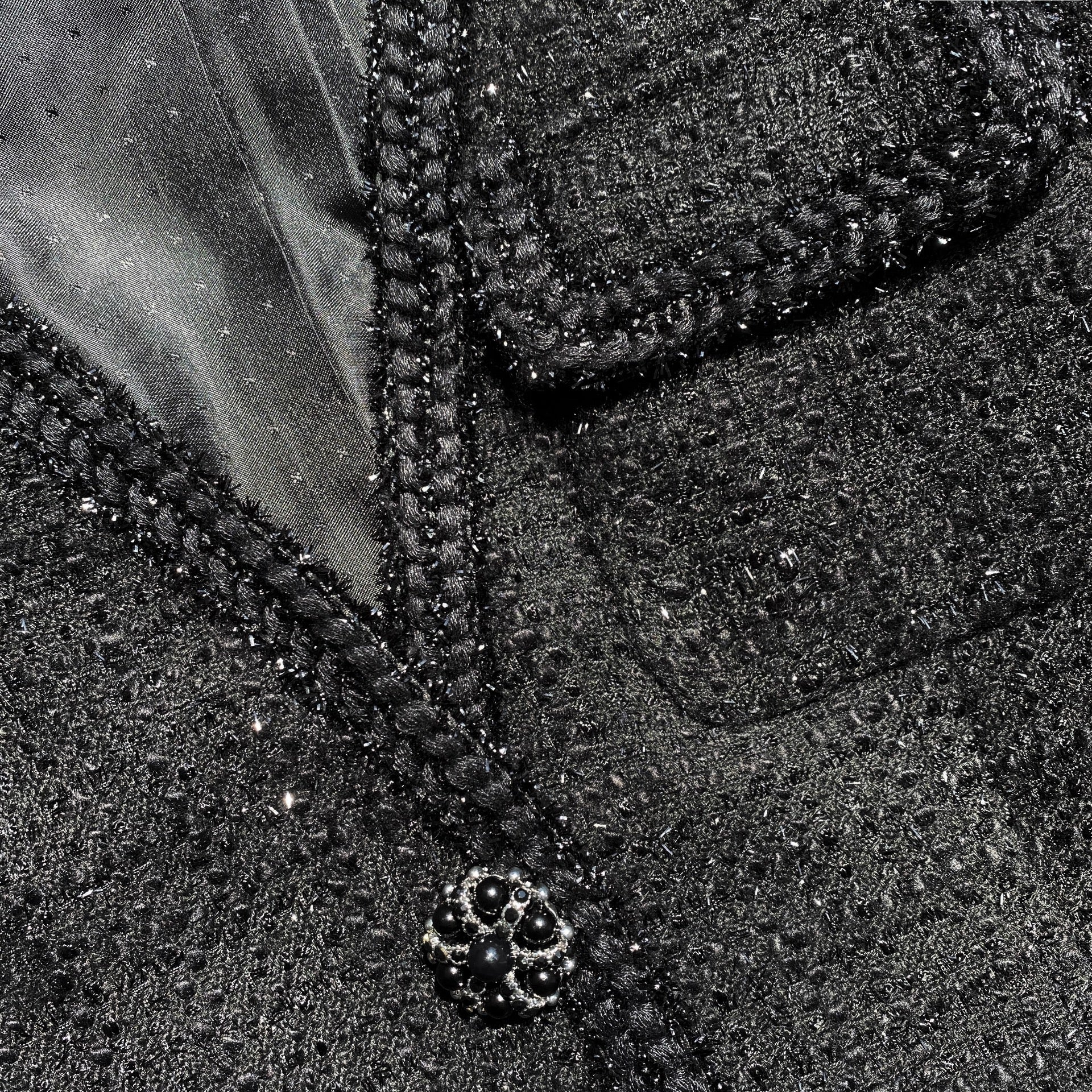 메탈릭 부클레 테일러드 재킷