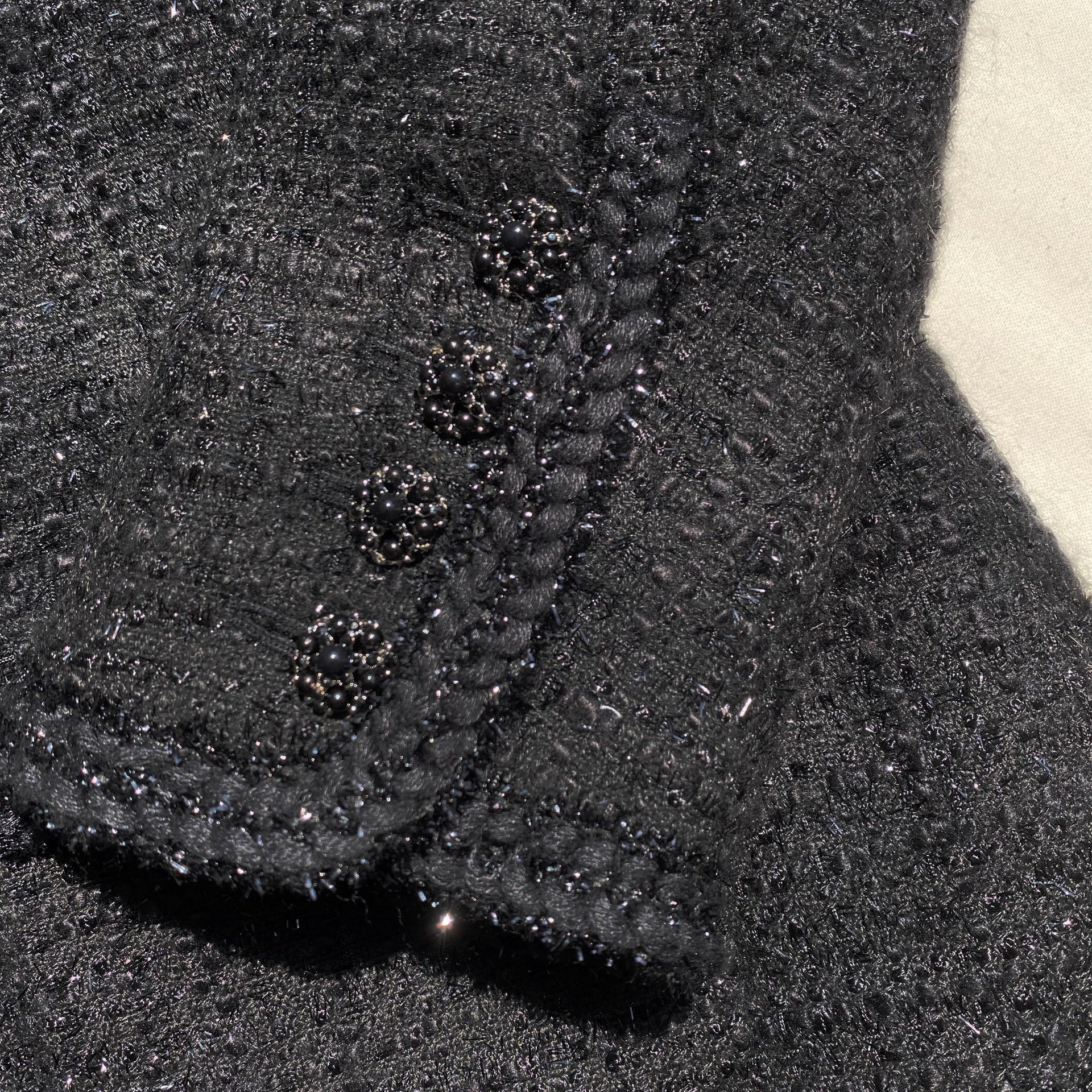 메탈릭 부클레 테일러드 재킷