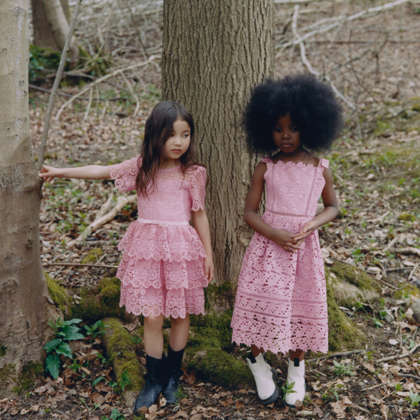 Pink Azaelea Bow Detail Midi Dress