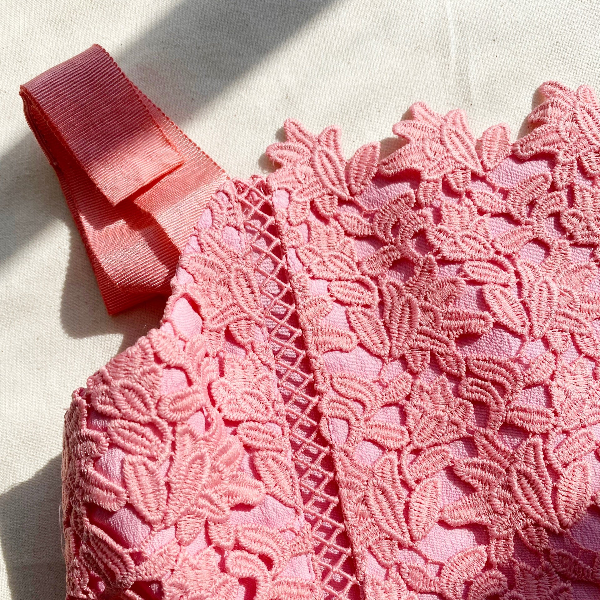 Pink Azaelea Bow Detail Midi Dress