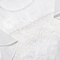 White Ramie Lace Frill Top