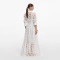 White Lace Collared Maxi Dress