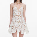 White Crochet Mini Dress