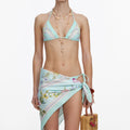 Mint Floral Bikini Top