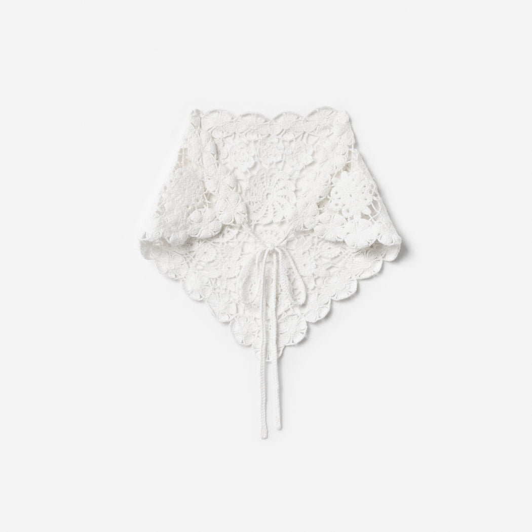 White Crochet Bandana