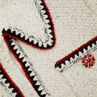Cream Sequin Knit Cardigan
