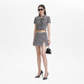 Black Check Boucle Mini Skirt
