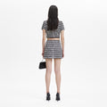 Black Check Boucle Mini Skirt