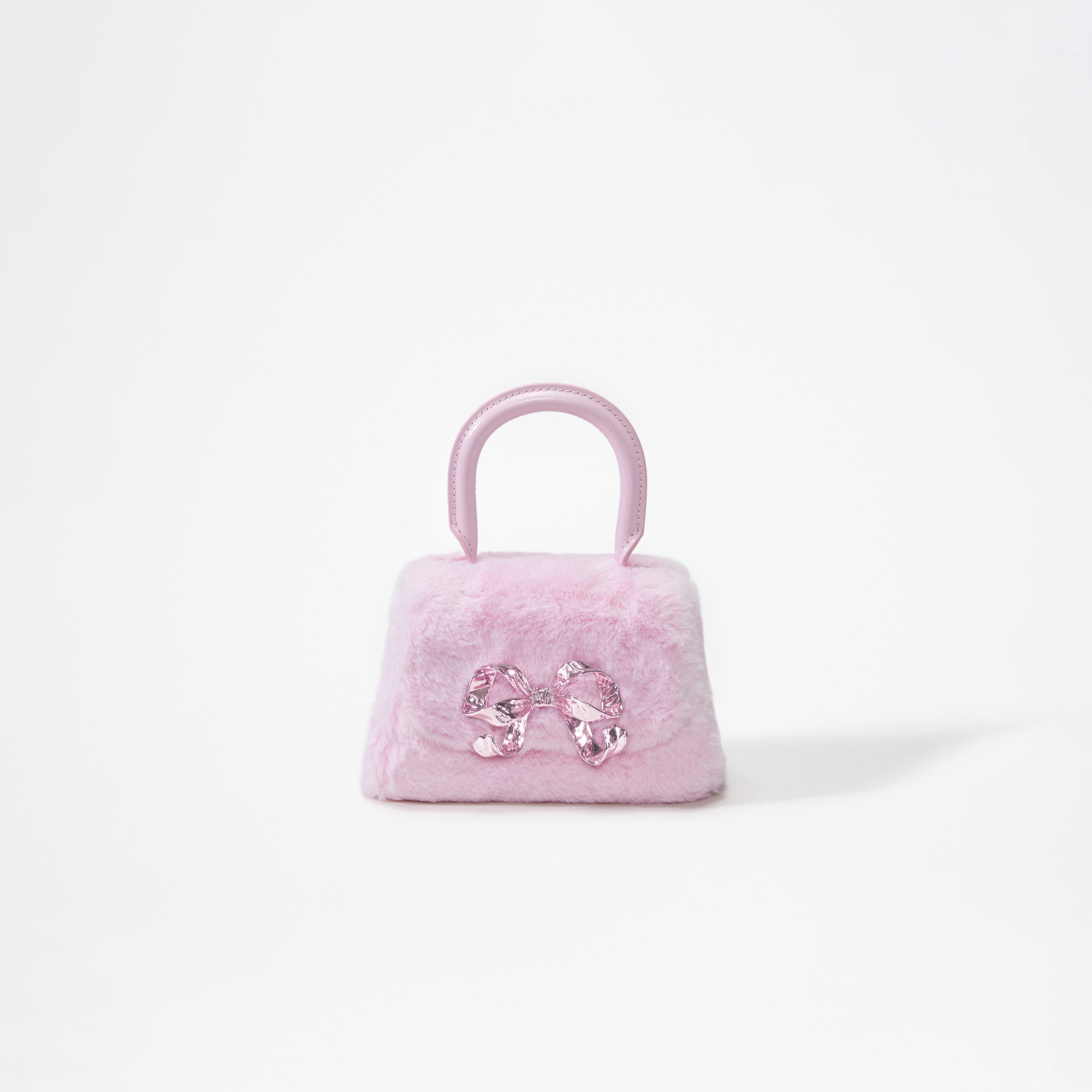 Pink Fluffy Bow Micro Bag – self-portrait