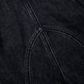 Black Wide Leg Stitch Detail Jeans