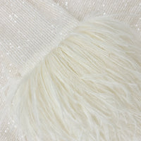 Cream Sequin Feather Top
