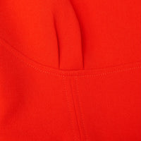 Red Crepe Midi Dress