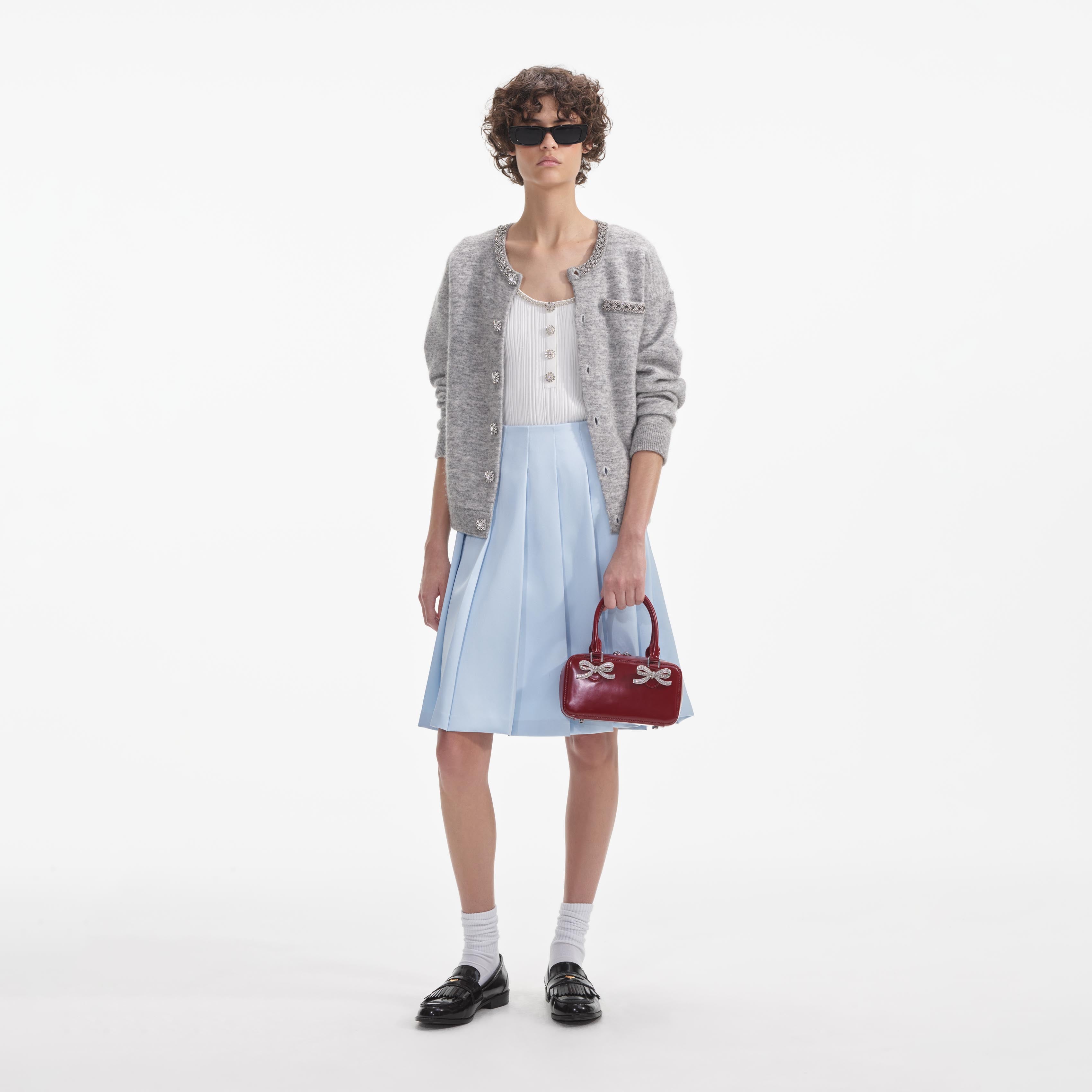 Grey Melange Cardigan