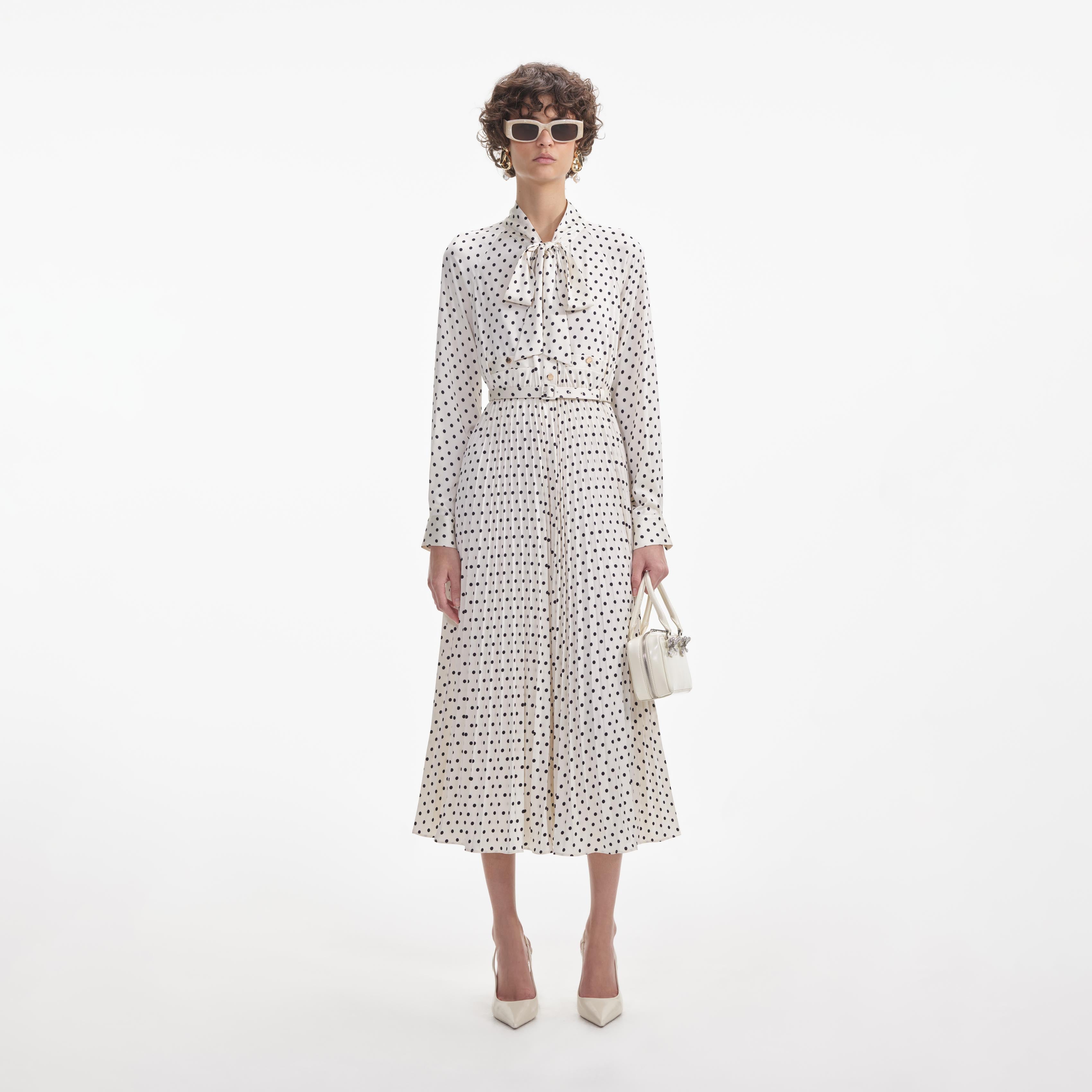 Cream Polka Dot Dress