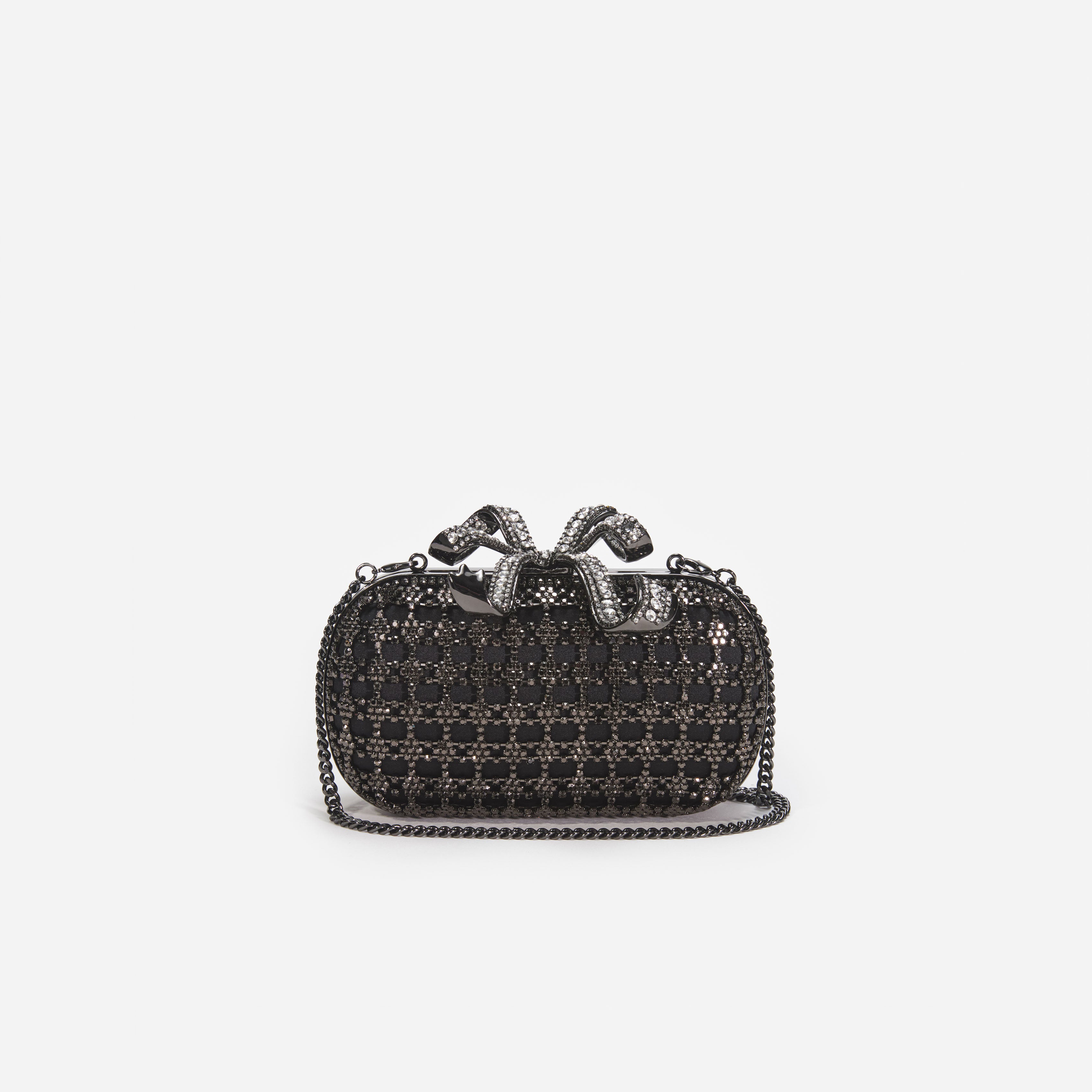 Black Crystal Clutch Bag