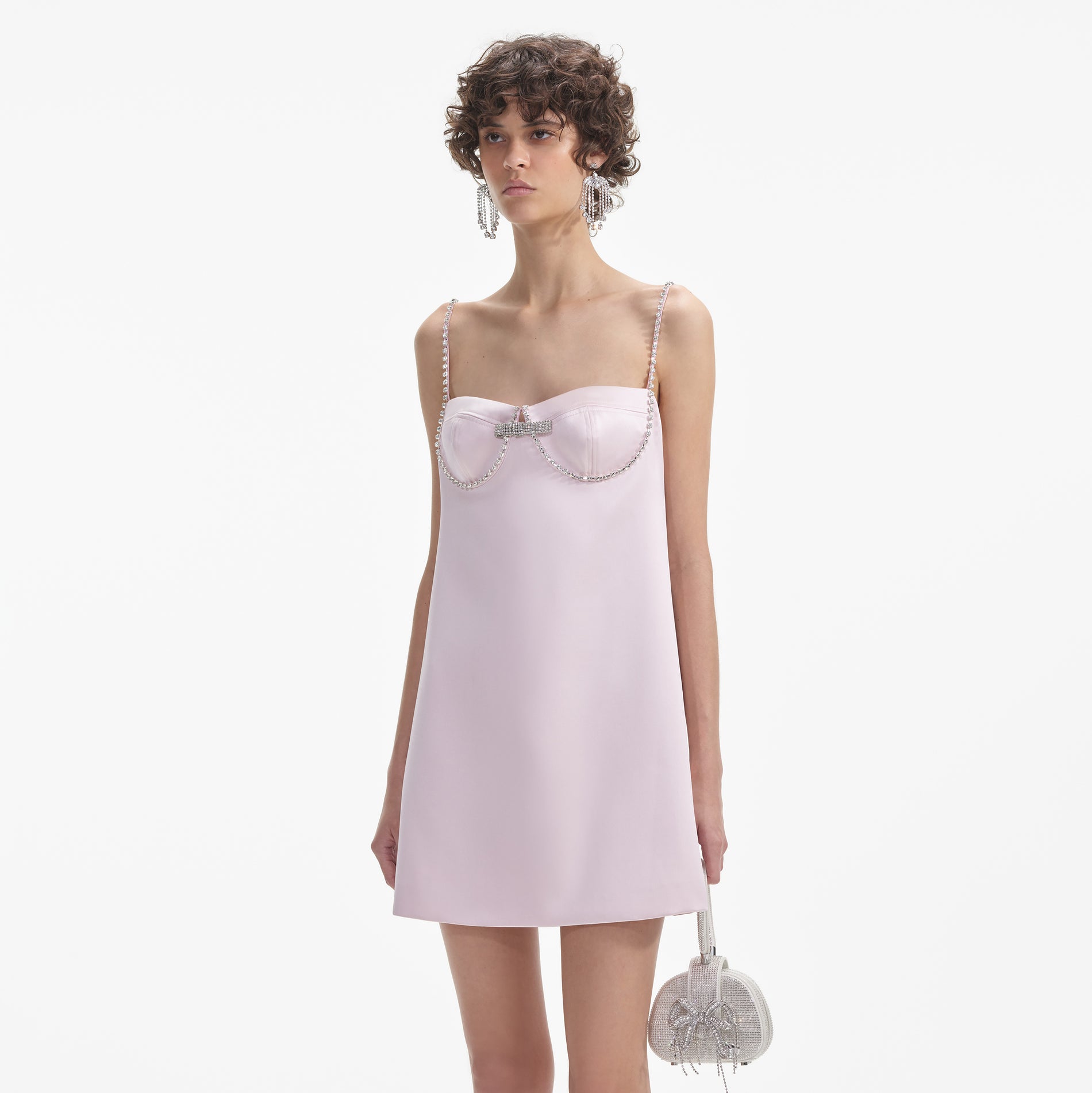 A close up of the fabric for the Crystal Chanderlier Earrings