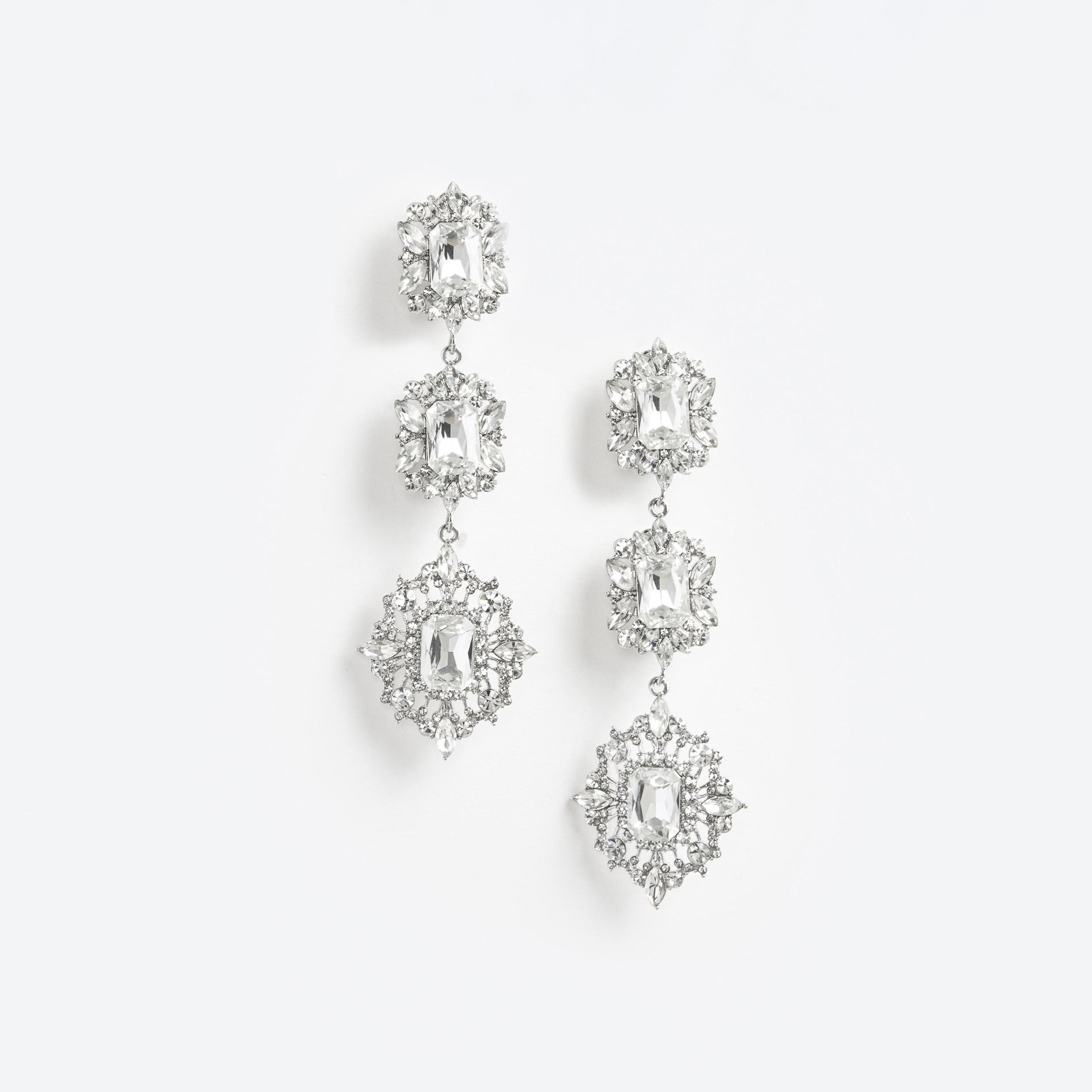 Crystal Tiered Earrings