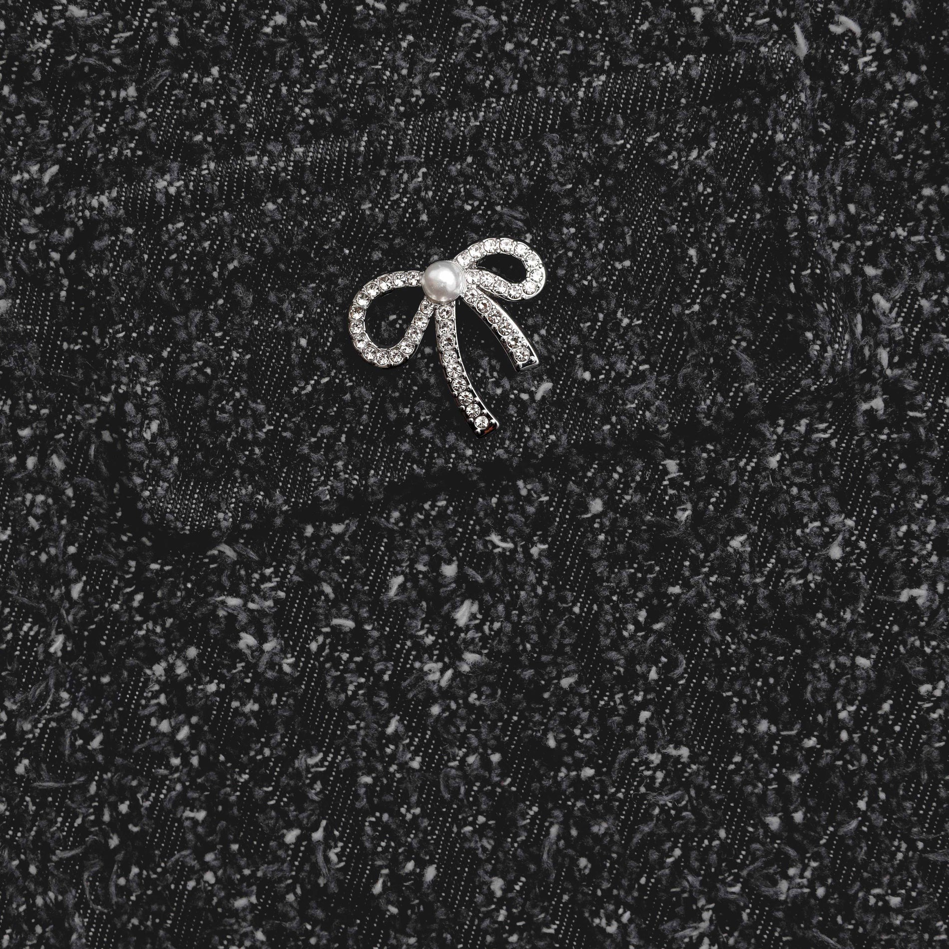 A close up of the fabric for the Black Textured Denim Mini Skirt