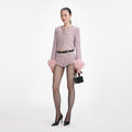 Pink Boucle Shorts