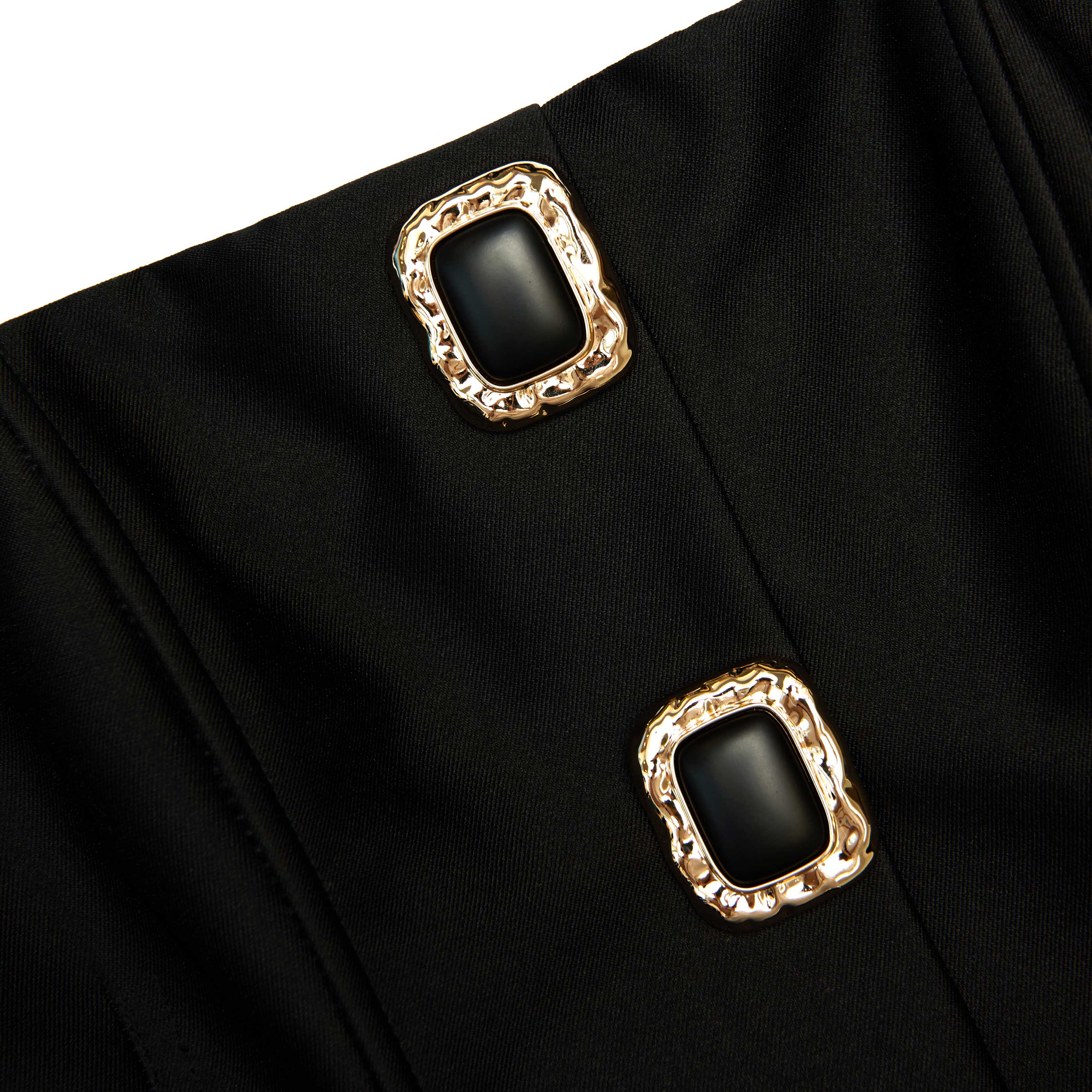 Black Taffeta Bandeau Midi Dress