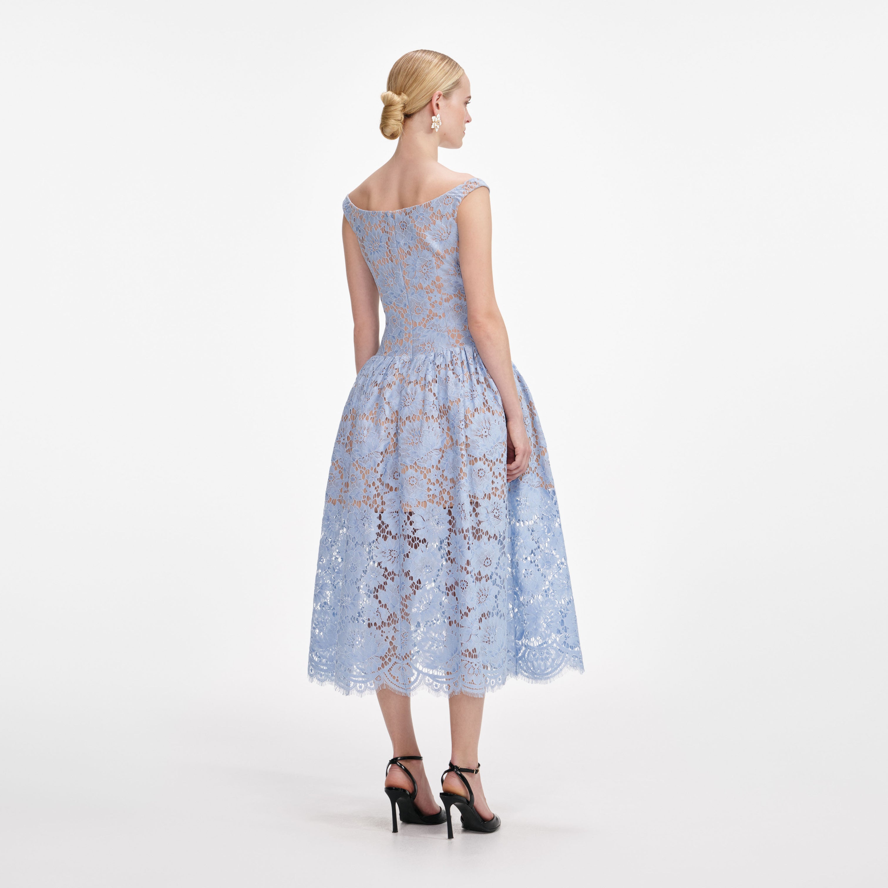 self-portrait Women's Lace Midi Dress Blue