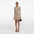 Gold Lurex Knit Mini Dress