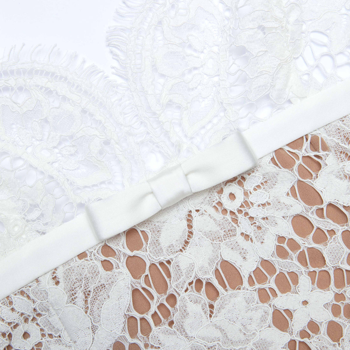 self portrait white circle floral lace mini dress self-portrait Circle Floral Lace Tiered Mini Dress in White