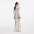 White Floral Lace Maxi Dress