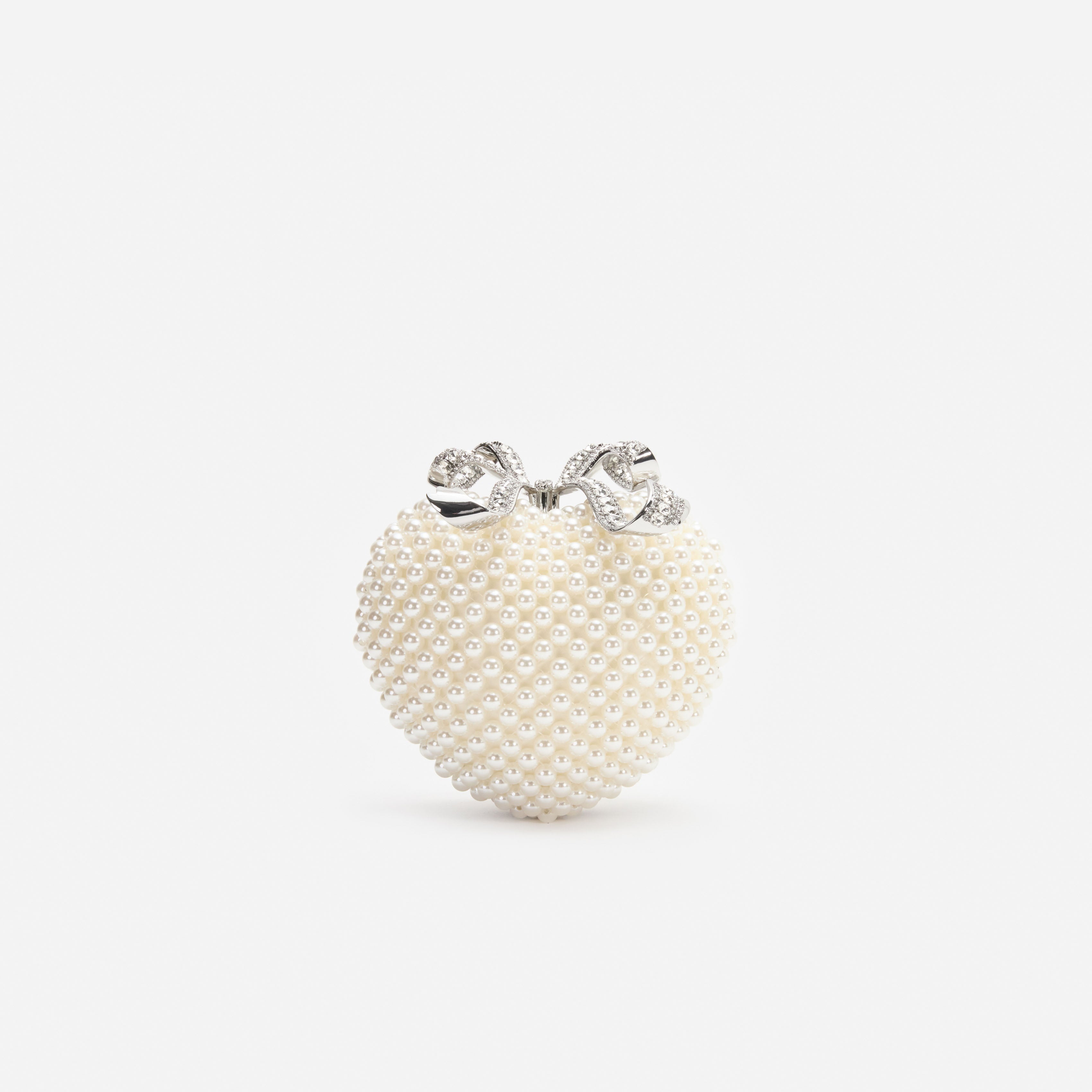Pearl Heart Clutch Bag