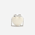 Pearl Heart Clutch Bag