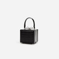 Black Croc Micro Bag