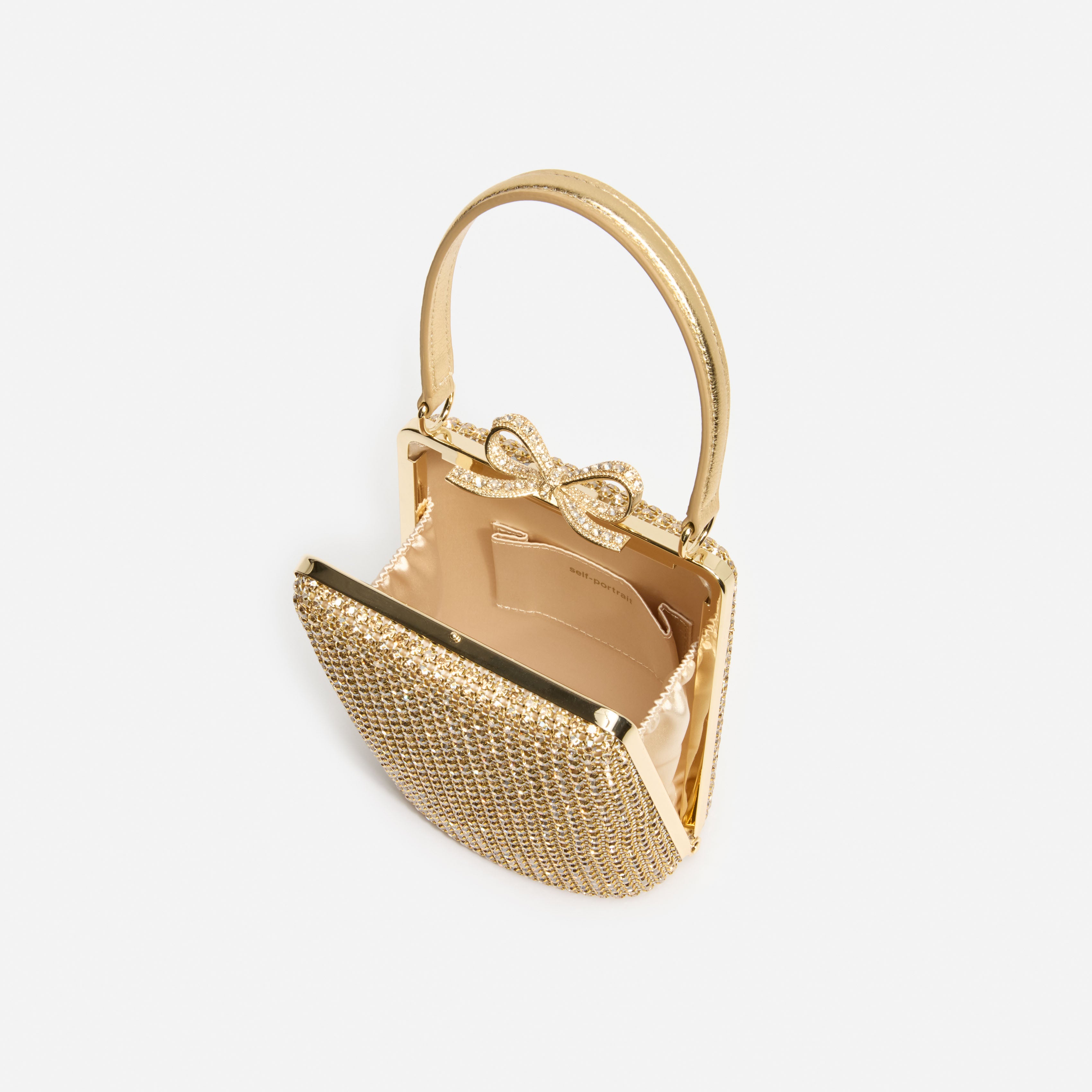 Gold Crystal Mini Bag – self-portrait
