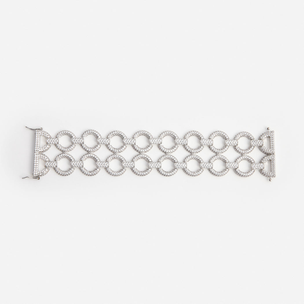 Double Crystal Link Bracelet