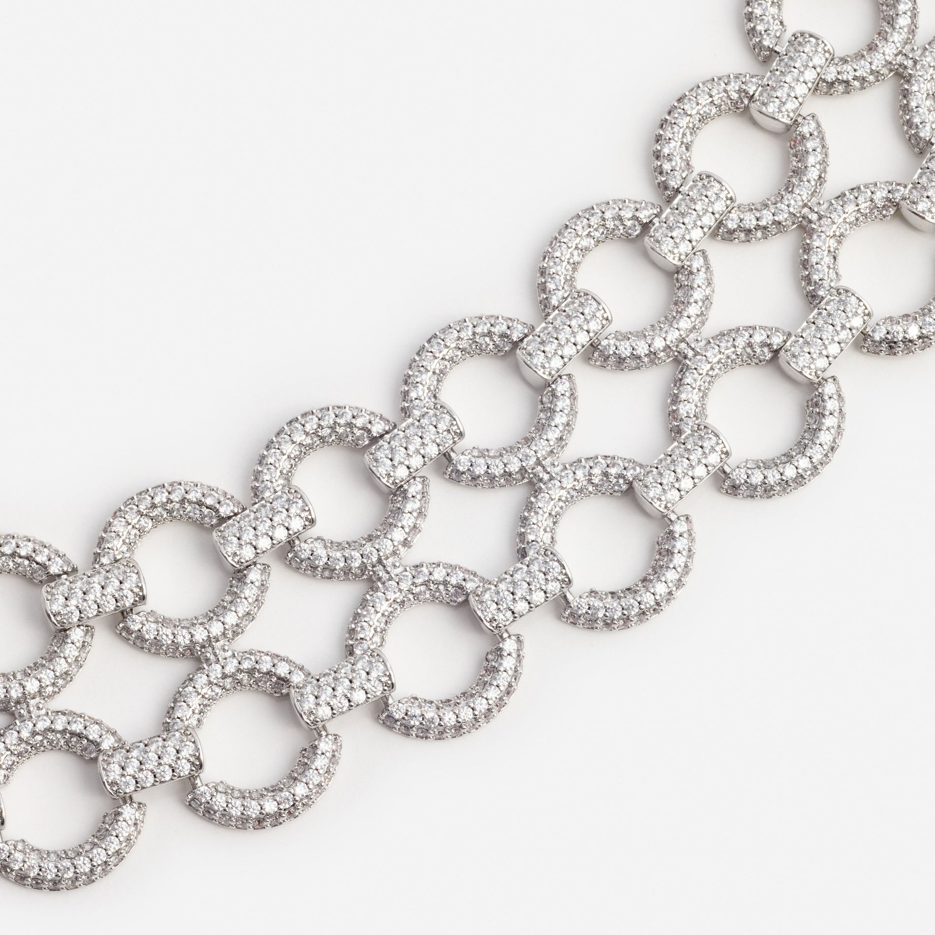 Double Crystal Link Bracelet