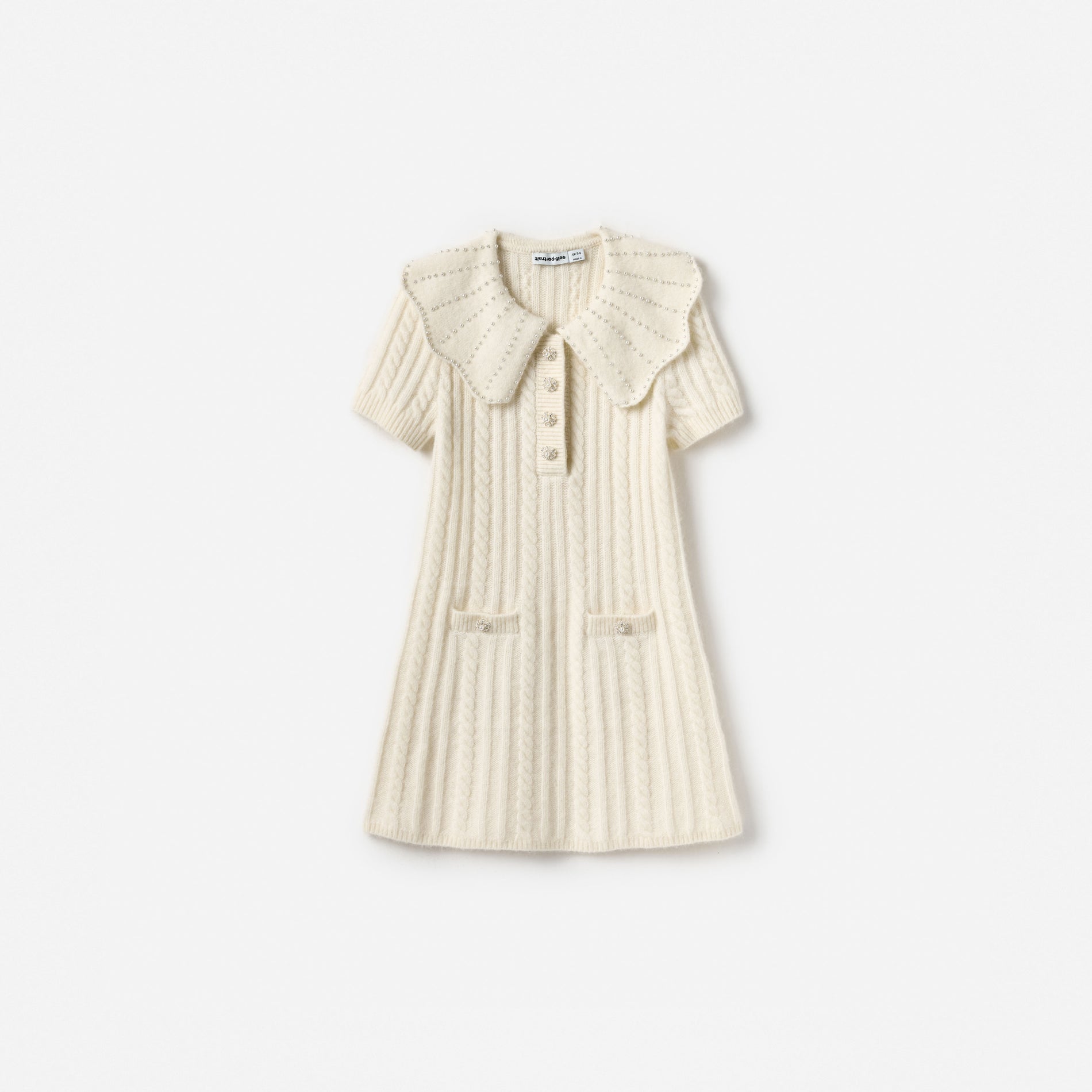 Cream Alpaca Knit Dress
