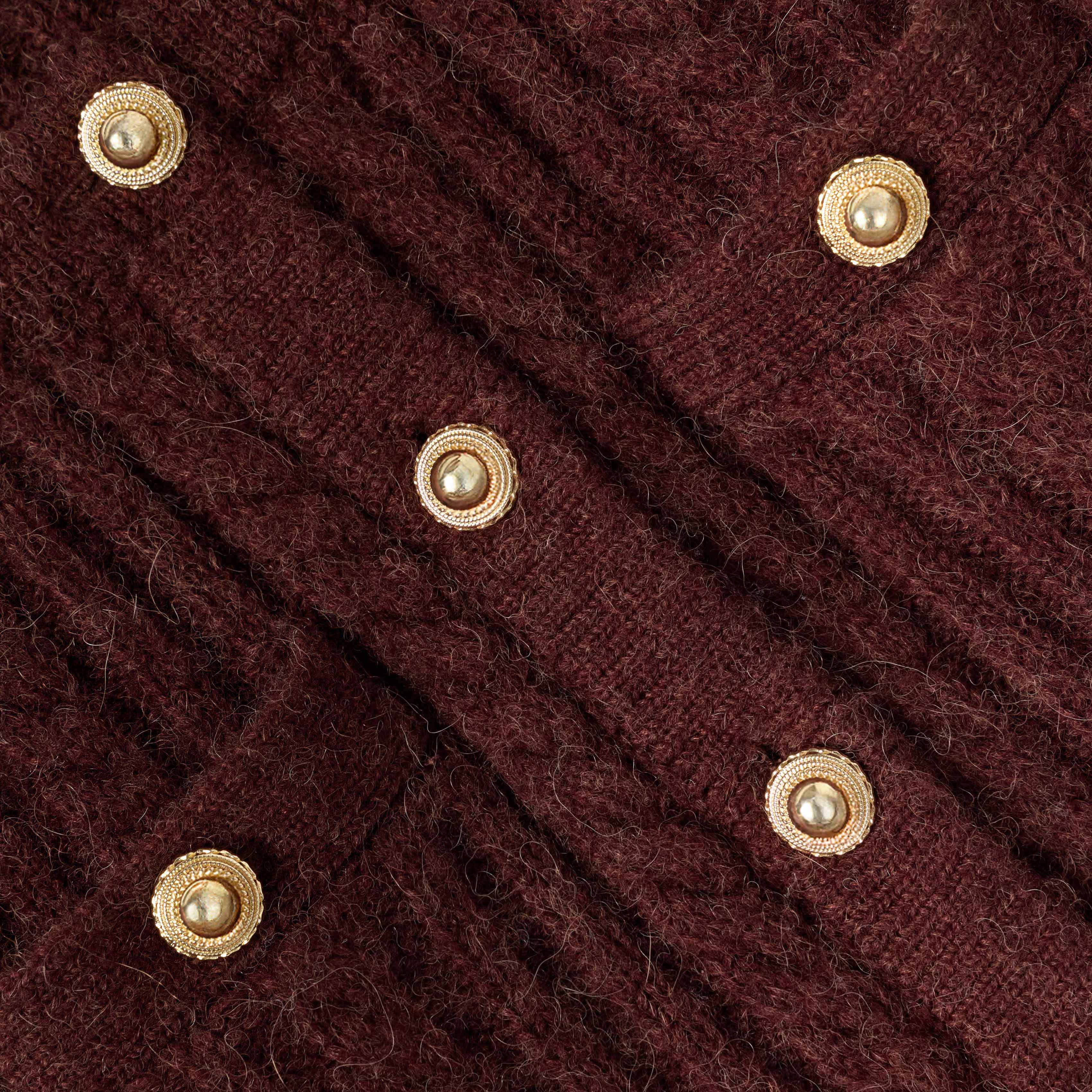 Brown Alpaca Knit Dress