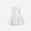 White Lace Taffeta Dress